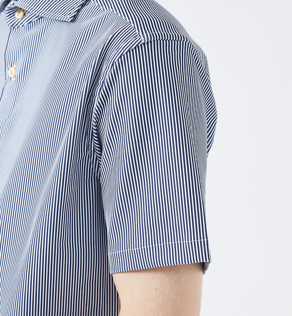 ABAHOUSE「【FLEX】ナロウストライプ 半袖シャツ/ジャージシャツ」|シャツ・ブラウス|