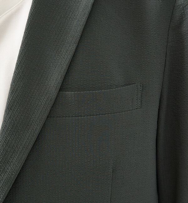 ABAHOUSE「【セットアップ対応】SOLOTEX シアサッカー ジャケット / ストレッチ 通」|テーラードジャケット|