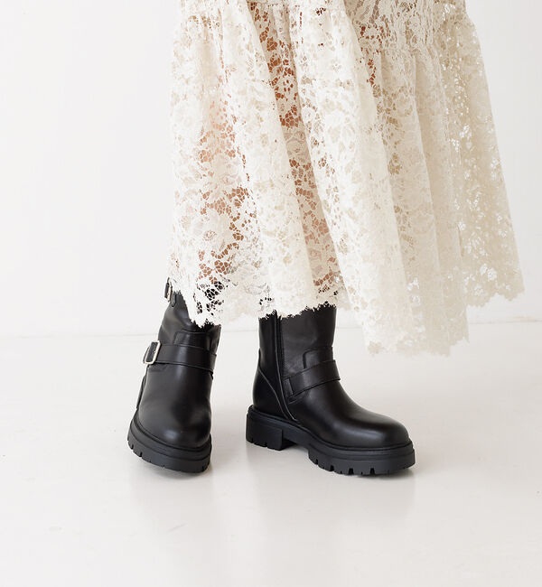 Rouge vif「バイカラーリボン レースワンピース」|ワンピース|