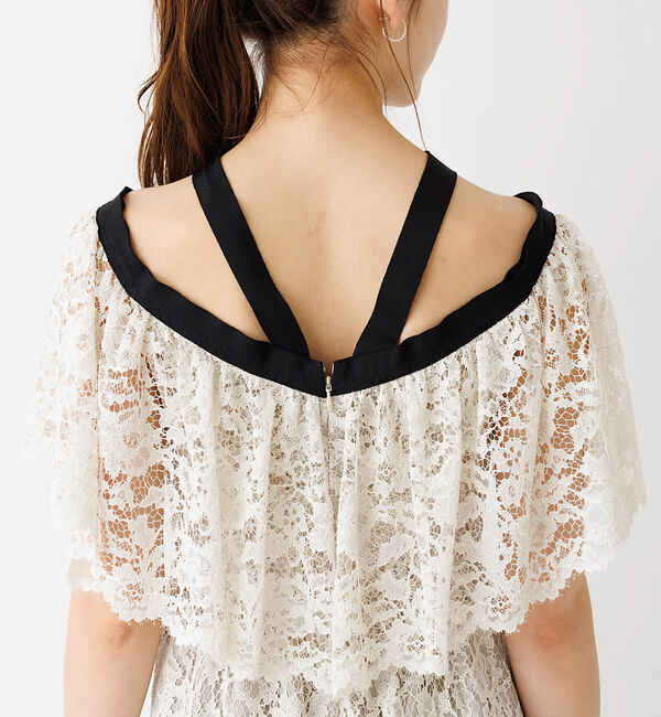 Rouge vif「バイカラーリボン レースワンピース」|ワンピース|