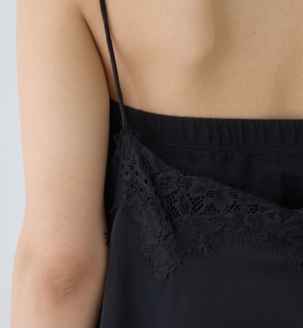 Rouge vif「【セットアップ対応】レースサテンアシンメトリーキャミソール」|キャミソール|