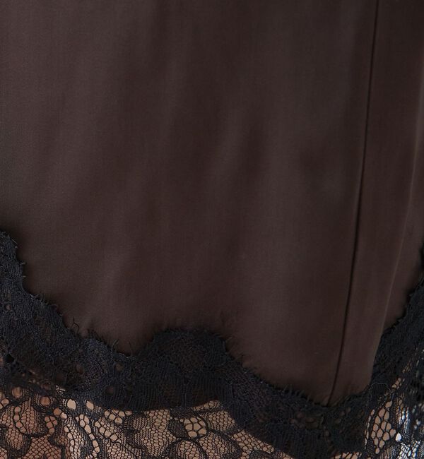 Rouge vif「【セットアップ対応】レースサテンアシンメトリーキャミソール」|キャミソール|