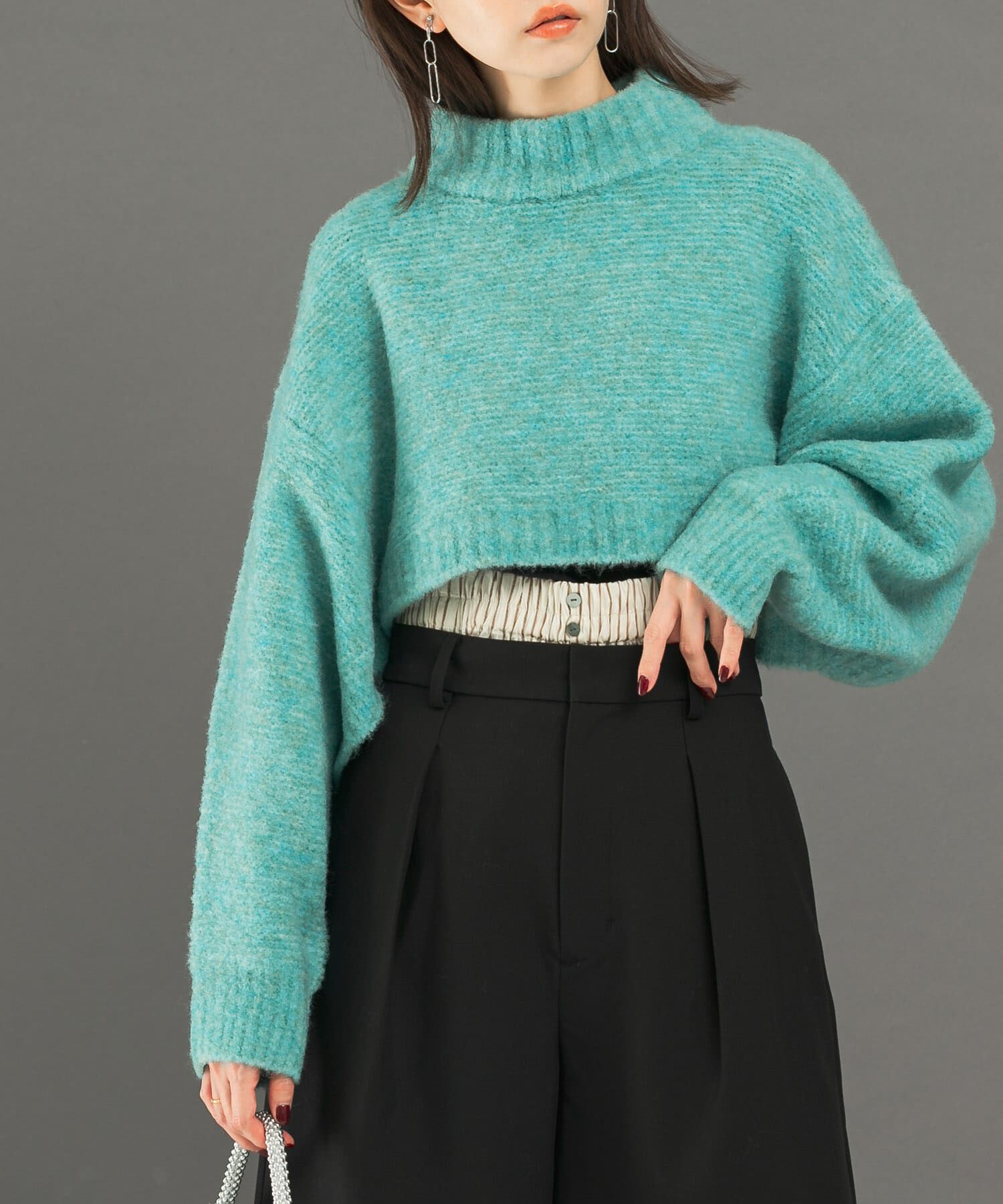 URBAN RESEARCH ROSSO「クロップドマルチウェイニット」|ニット・セーター|