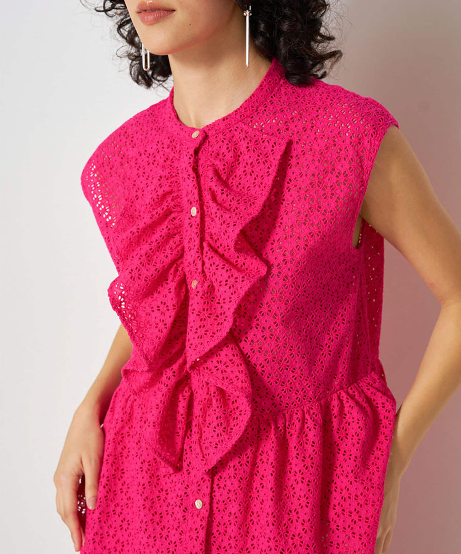 URBAN RESEARCH ROSSO「Mewl　アイレットレースブラウス」|シャツ・ブラウス|