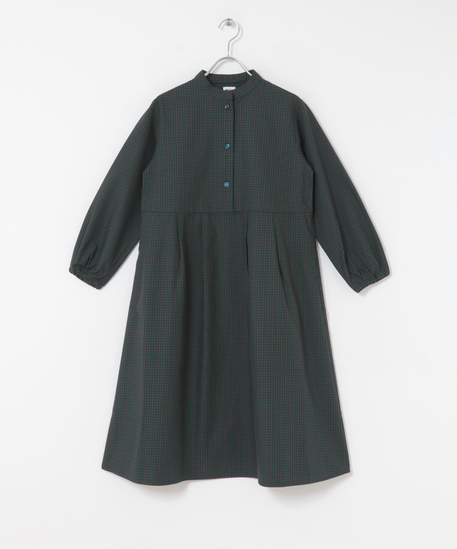 URBAN RESEARCH DOORS「『WEB/一部店舗限定』『親子リンク/UR TECH』チェック柄ワンピース(KIDS)」|ワンピース|ブルー系その他