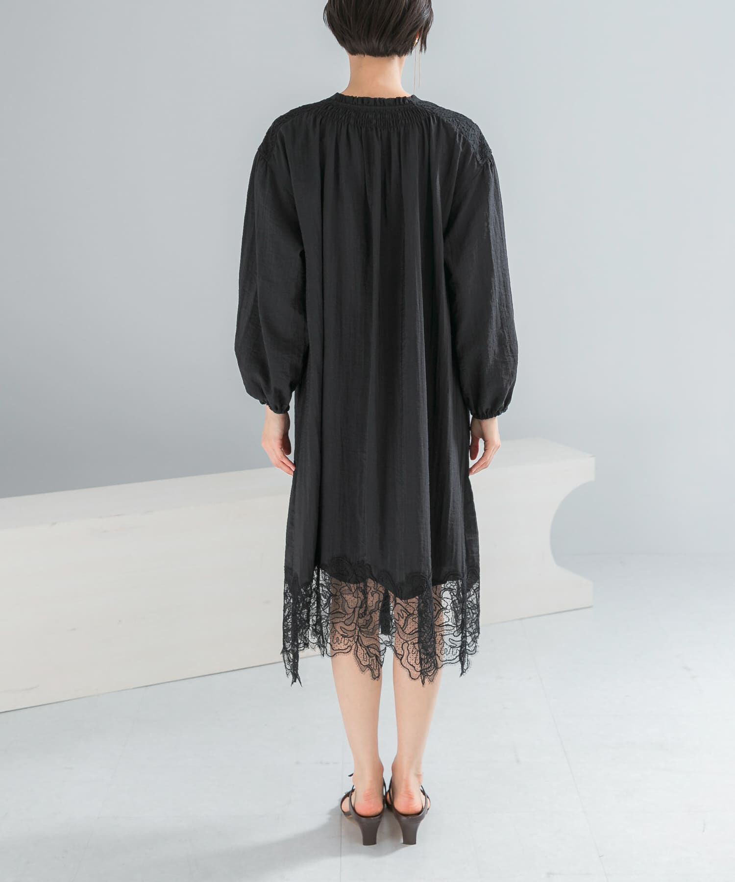 URBAN RESEARCH ROSSO「レース切り替えガウンワンピース」|ワンピース|