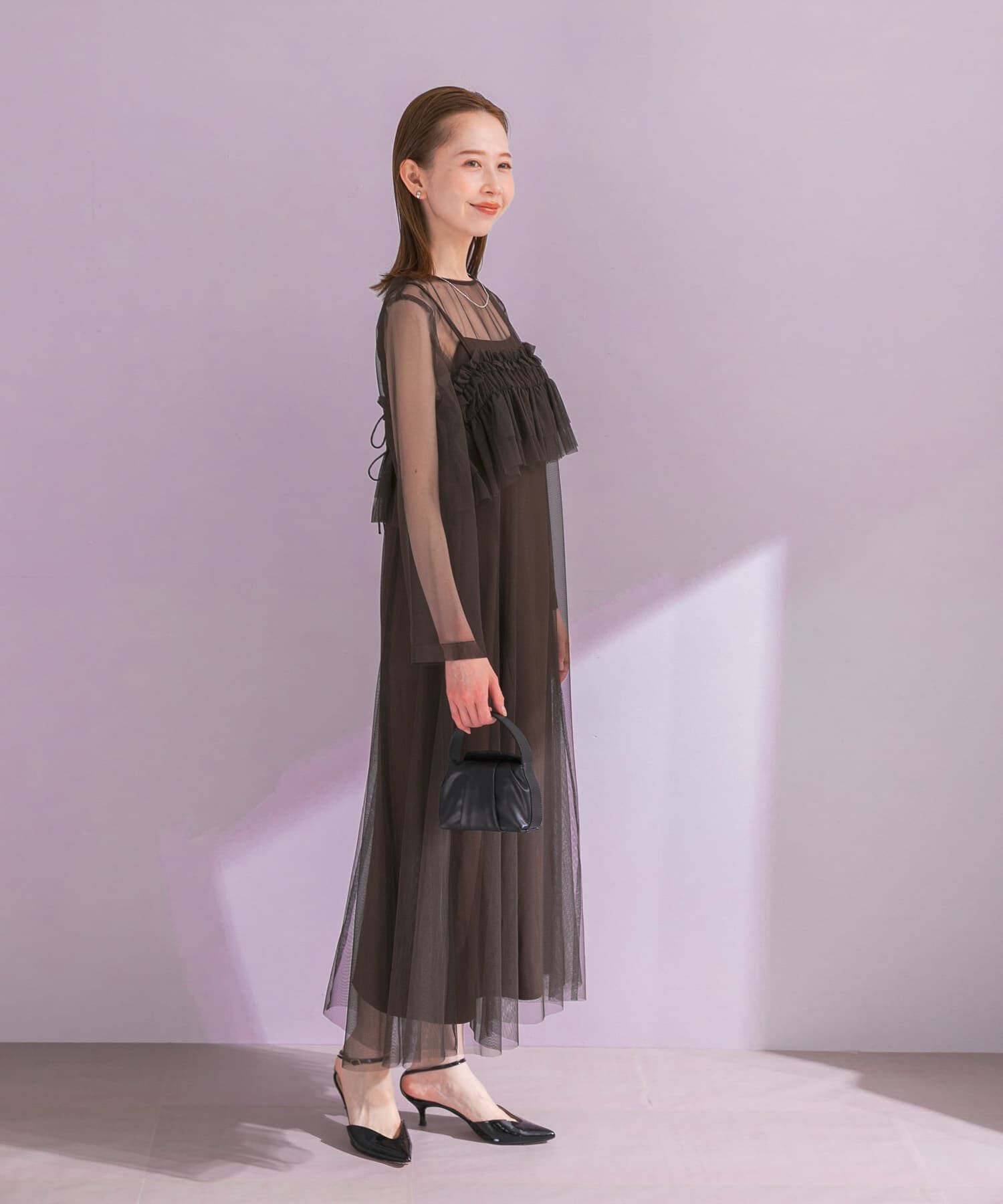 URBAN RESEARCH ROSSO「チュールキャミソールsetドレス」|ワンピース|