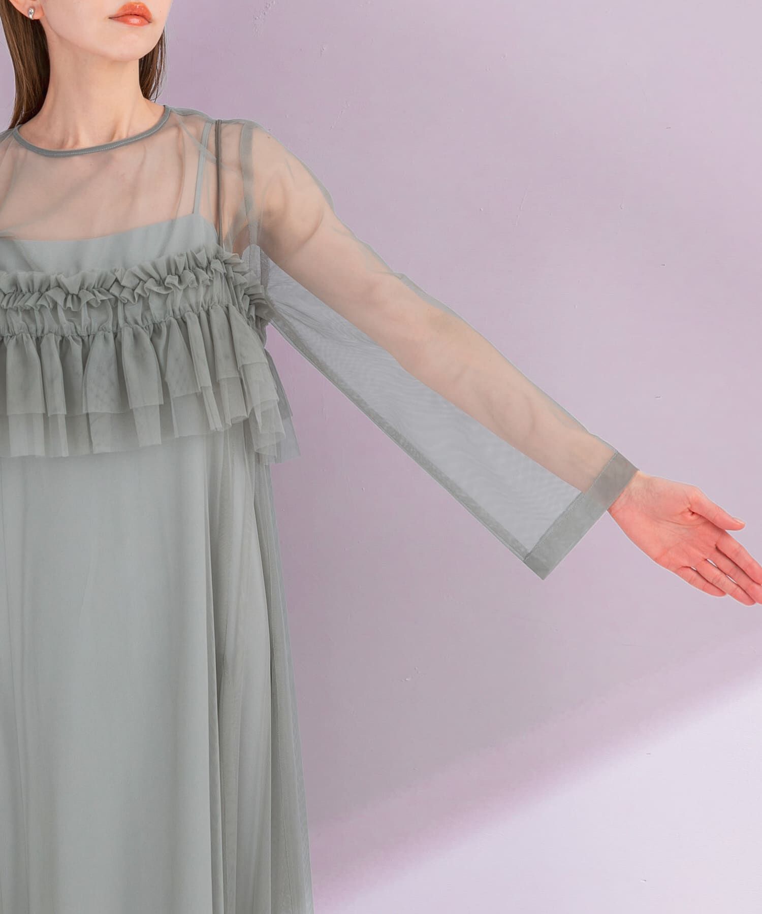 URBAN RESEARCH ROSSO「チュールキャミソールsetドレス」|ワンピース|