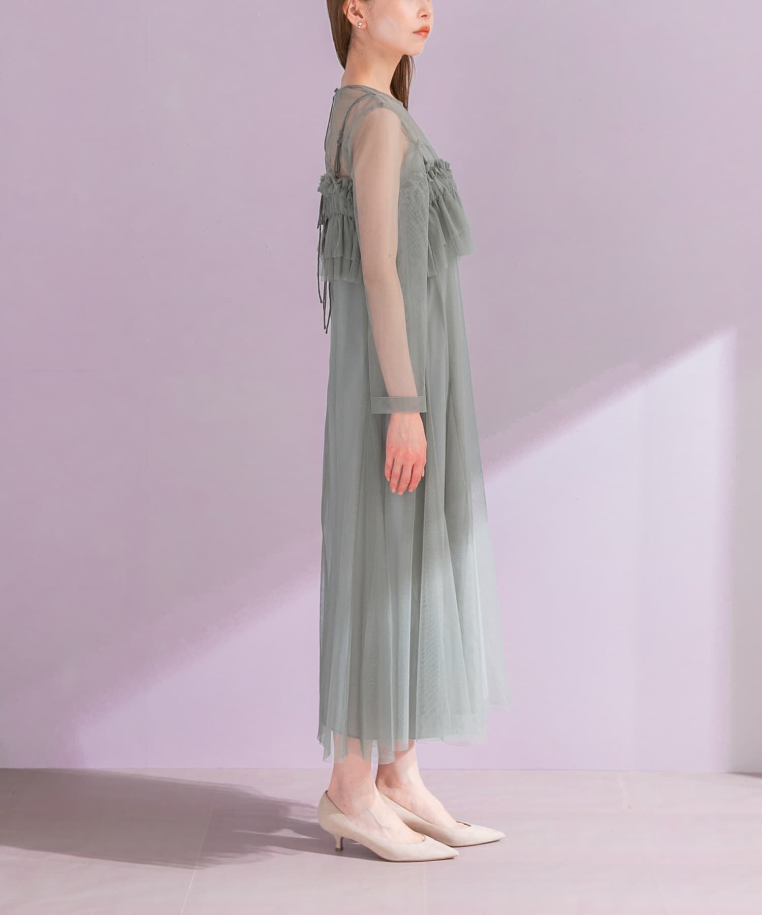 URBAN RESEARCH ROSSO「チュールキャミソールsetドレス」|ワンピース|