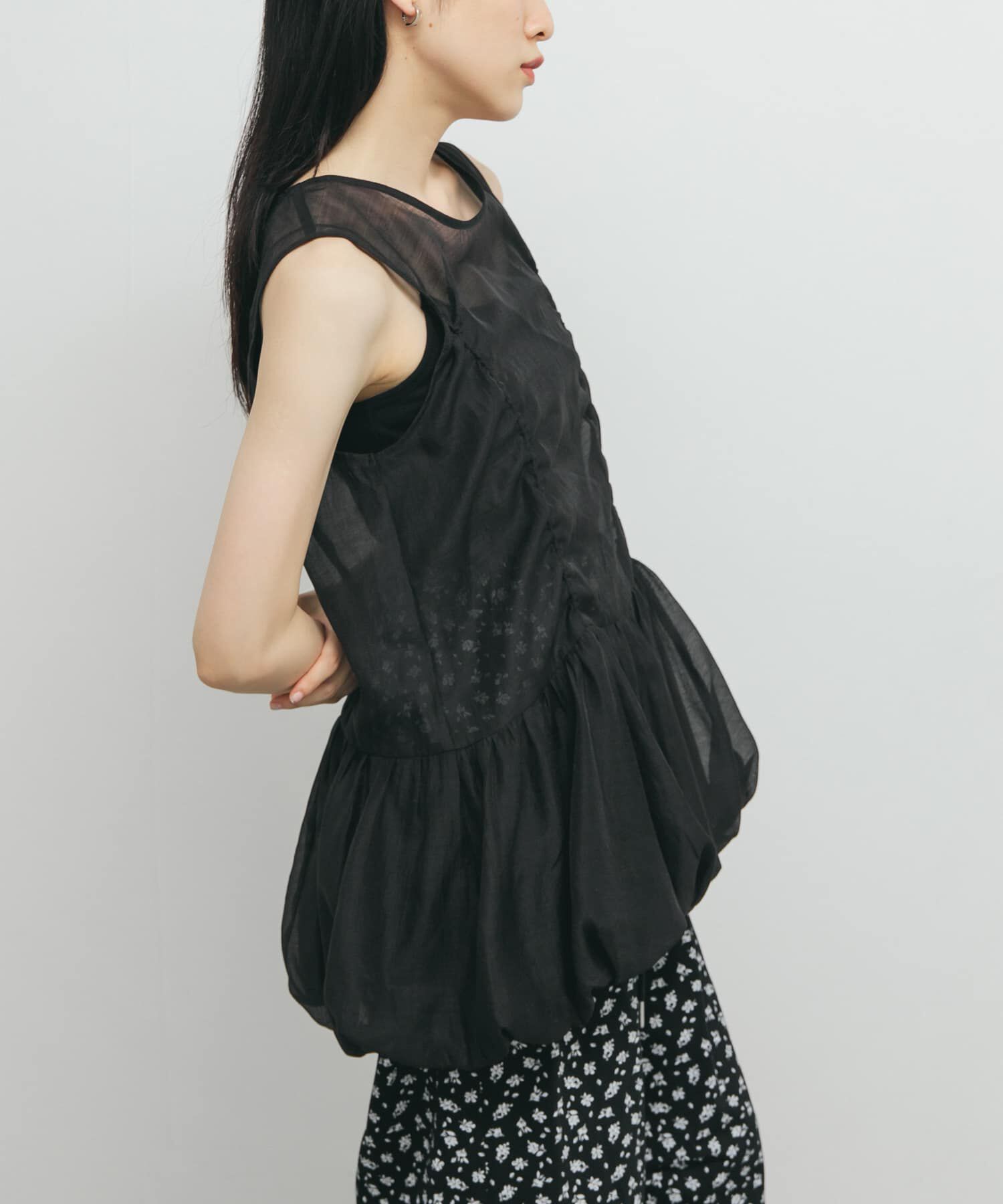  「ドロストバルーンスリーブレストップス」|チュニック|