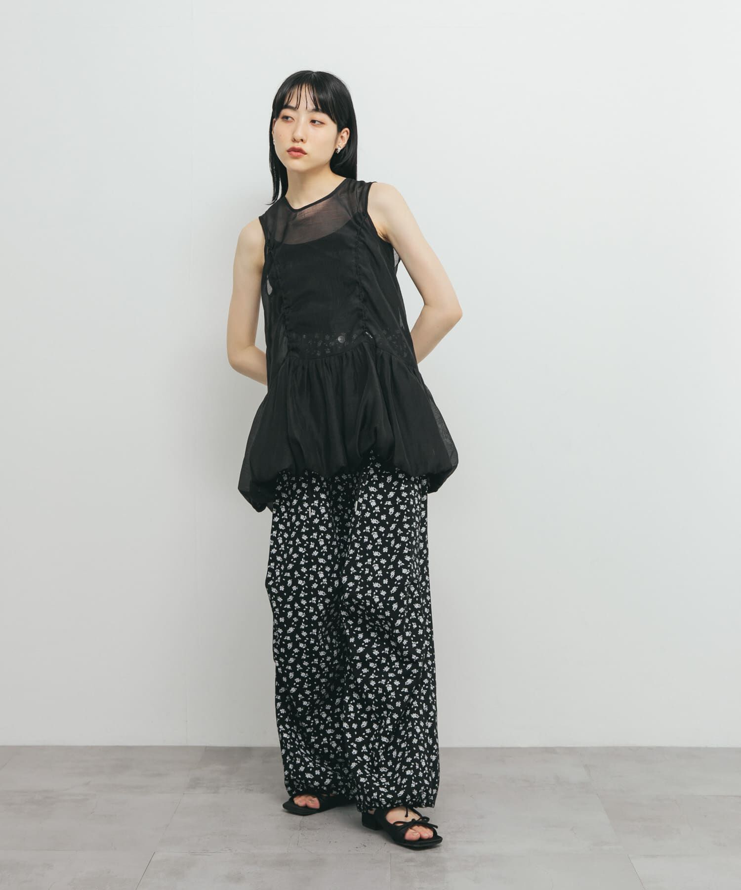  「ドロストバルーンスリーブレストップス」|チュニック|