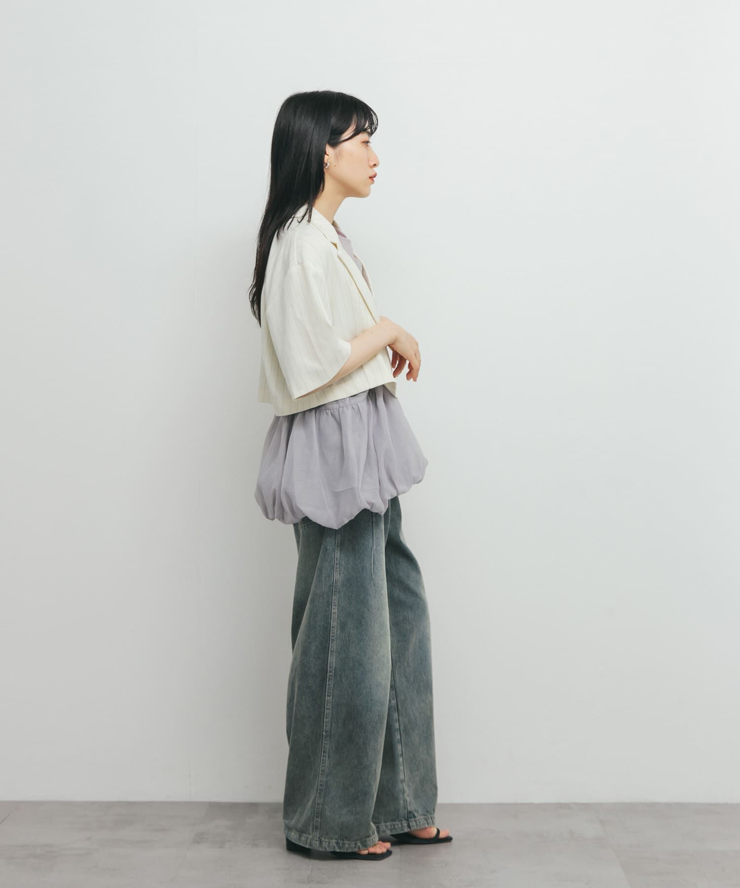  「ドロストバルーンスリーブレストップス」|チュニック|