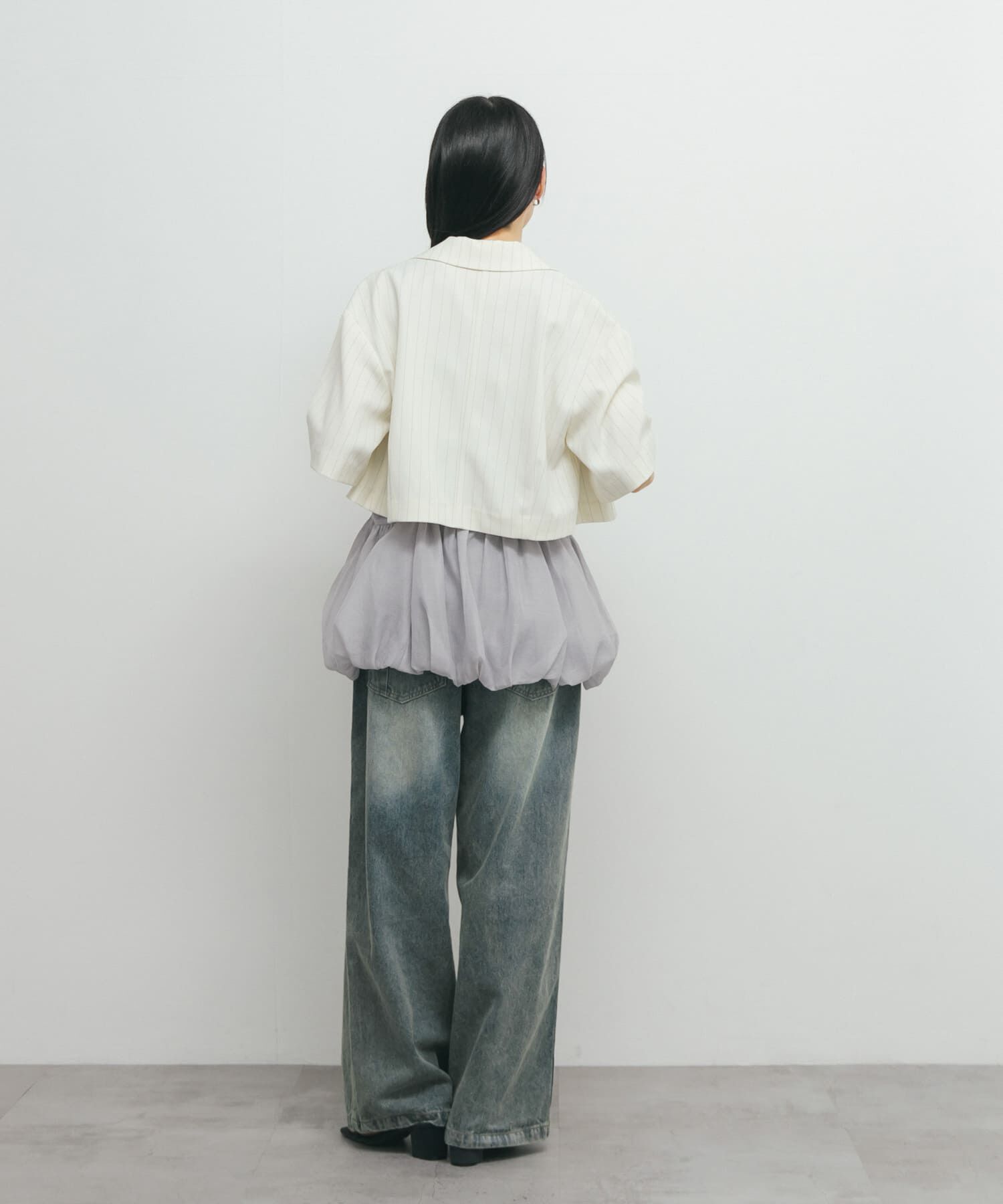  「ドロストバルーンスリーブレストップス」|チュニック|