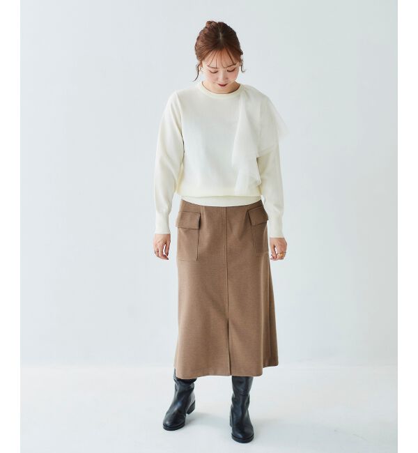 le.coeur blanc「《WEB限定アイテム》アシメチュールニット」|ニット・セーター|