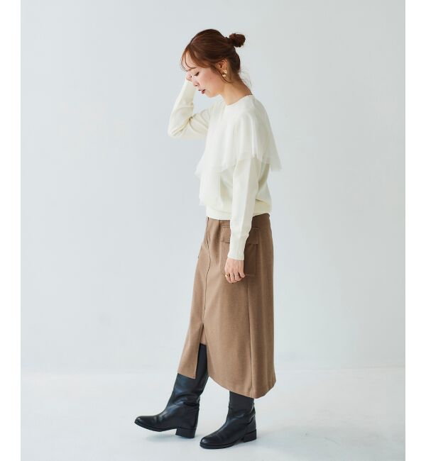 le.coeur blanc「《WEB限定アイテム》アシメチュールニット」|ニット・セーター|