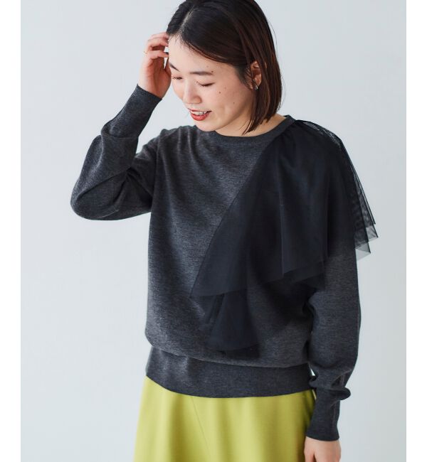 le.coeur blanc「《WEB限定アイテム》アシメチュールニット」|ニット・セーター|