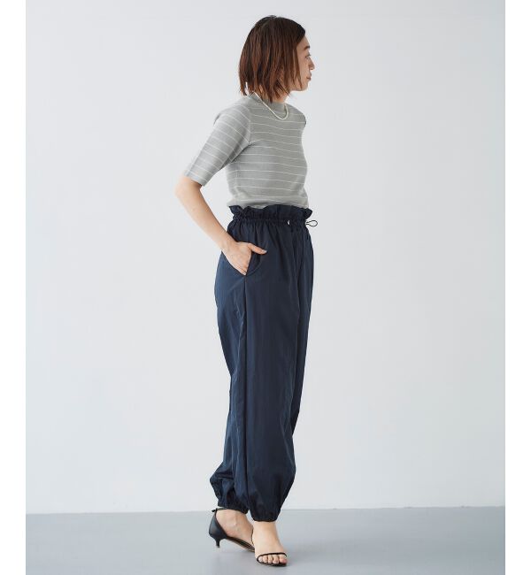 le.coeur blanc「《手洗い可能》5分袖ボーダーニットプルオーバー」|ニット・セーター|