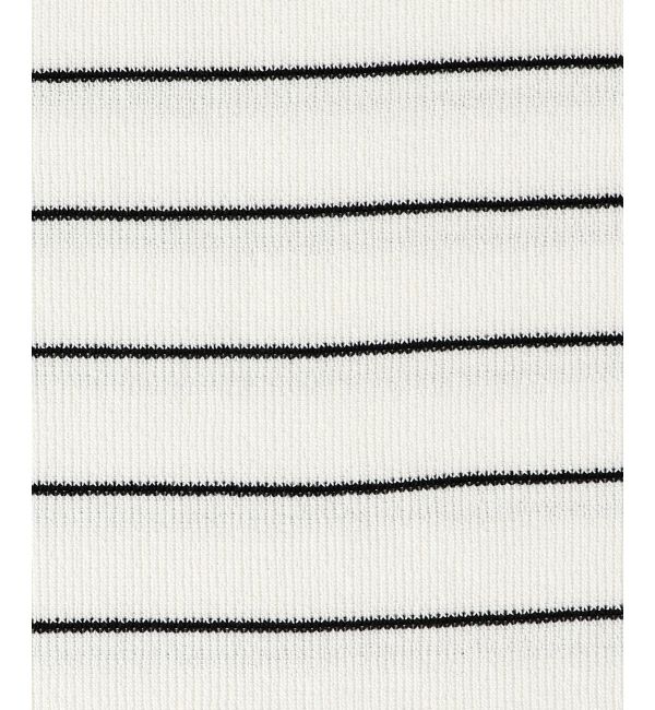 le.coeur blanc「《手洗い可能》5分袖ボーダーニットプルオーバー」|ニット・セーター|