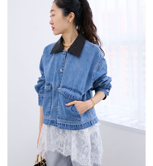  「異素材エリデニムジャケット」|その他|