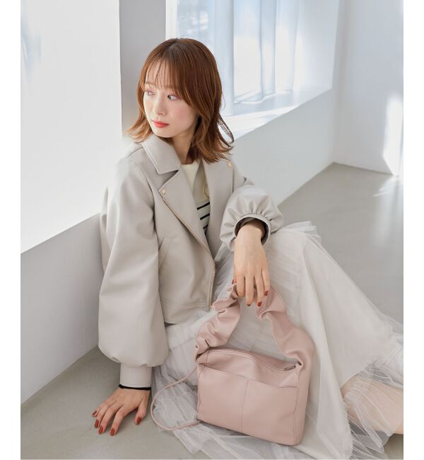 MAJESTICLEGON「ギャザーハンドルスクエアバッグ」|ショルダー・メッセンジャー|