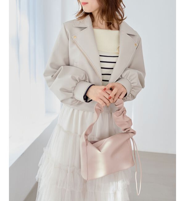 MAJESTICLEGON「ギャザーハンドルスクエアバッグ」|ショルダー・メッセンジャー|