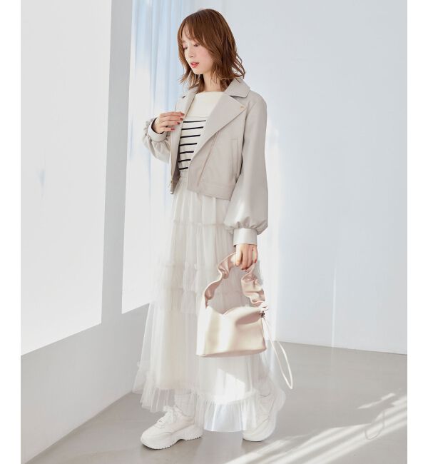 MAJESTICLEGON「ギャザーハンドルスクエアバッグ」|ショルダー・メッセンジャー|