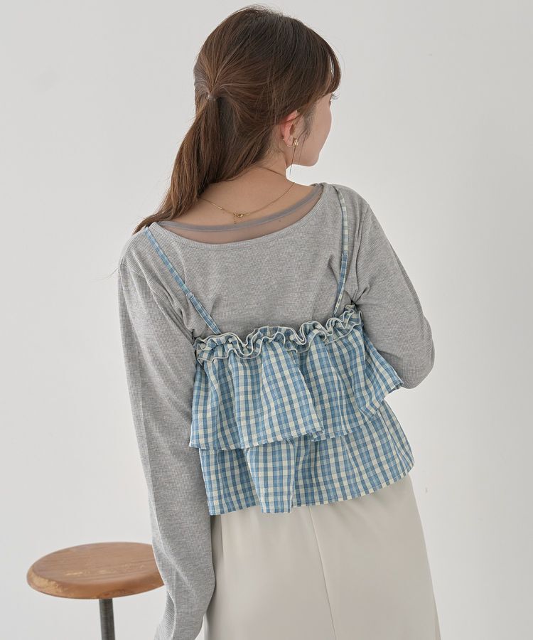 earth music&ecology「アソートチェックティアードビスチェ」|ベスト・ジレ|