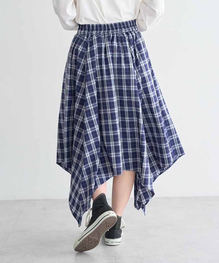 earth music&ecology「イレヘムチェックシャツライクスカート」|フレア|