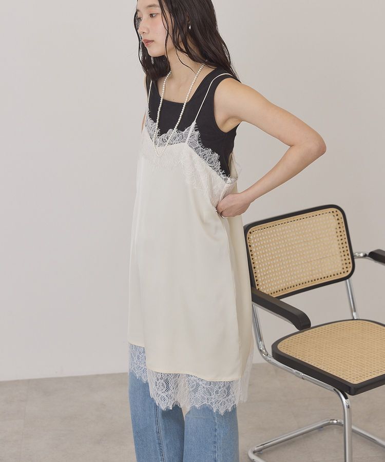 AMERICAN HOLIC「レースサテンキャミワンピース」|ワンピース|