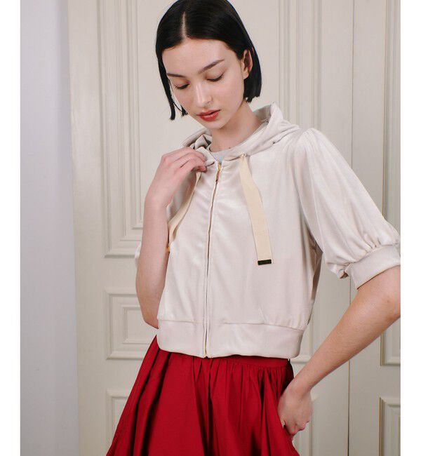 LOULOU WILLOUGHBY「【LOULOU WILLOUGHBY】ベロアプチフーディー」|パーカー|