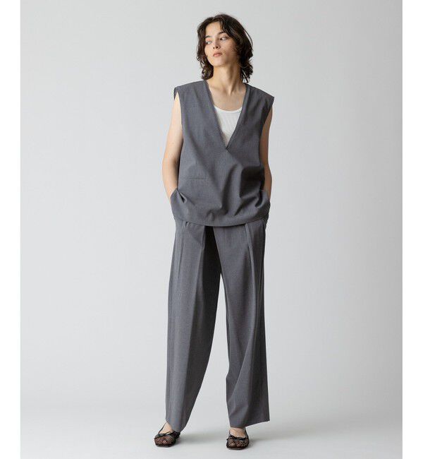 allureville「【セットアップ対応可能】トロピカルアシメタックパンツ」|チノ|