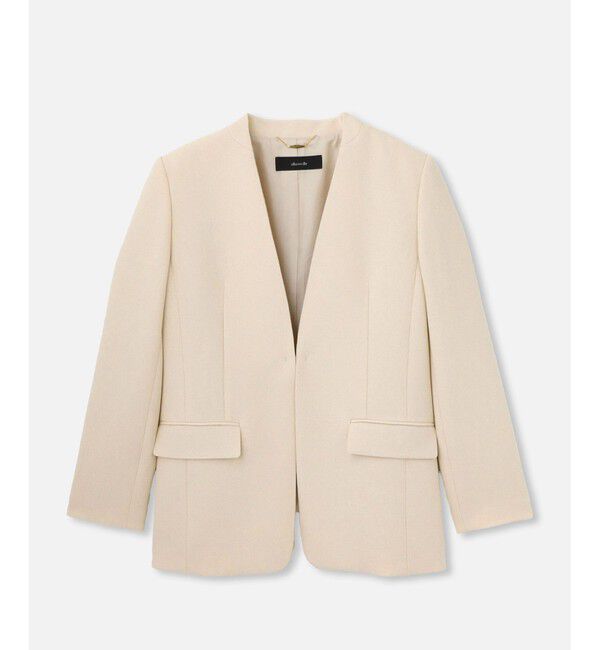 allureville「マットストレッチノーカラージャケット」|ノーカラージャケット|