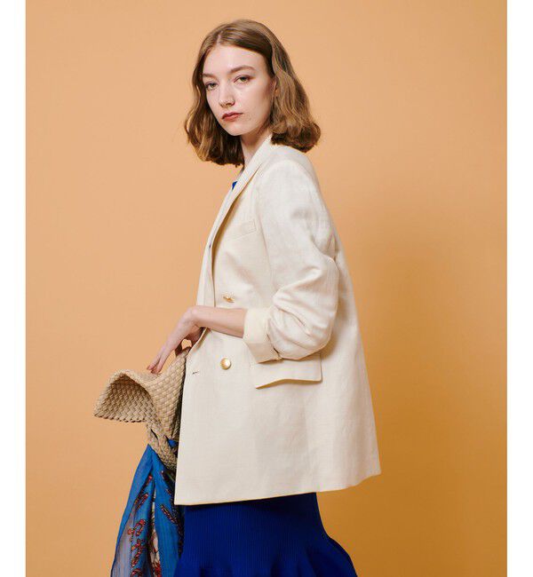 allureville「シャークスキンダブルブレストジャケット」|テーラードジャケット|