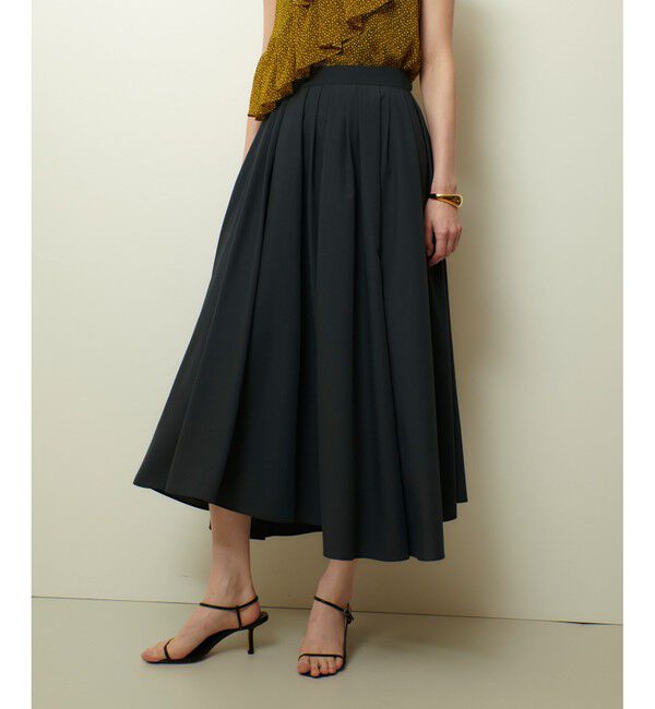 allureville「タイプライターイレギュラーヘムスカート」|スカート|ネイビー