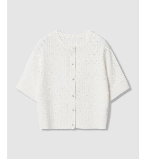 LOULOU WILLOUGHBY「【LOULOU WILLOUGHBY】アイレット半袖カーディガン」|カーディガン|