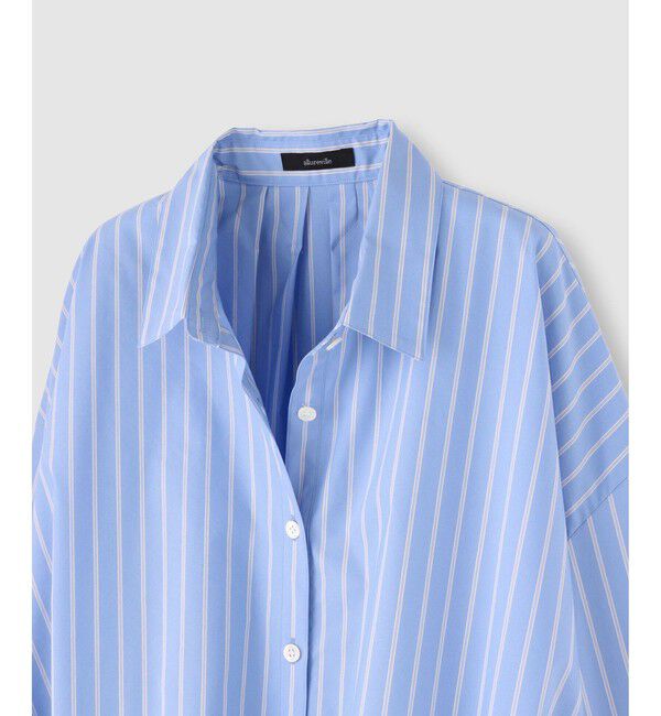 allureville「ストライプスカーフ付バルーンシャツ」|シャツ・ブラウス|