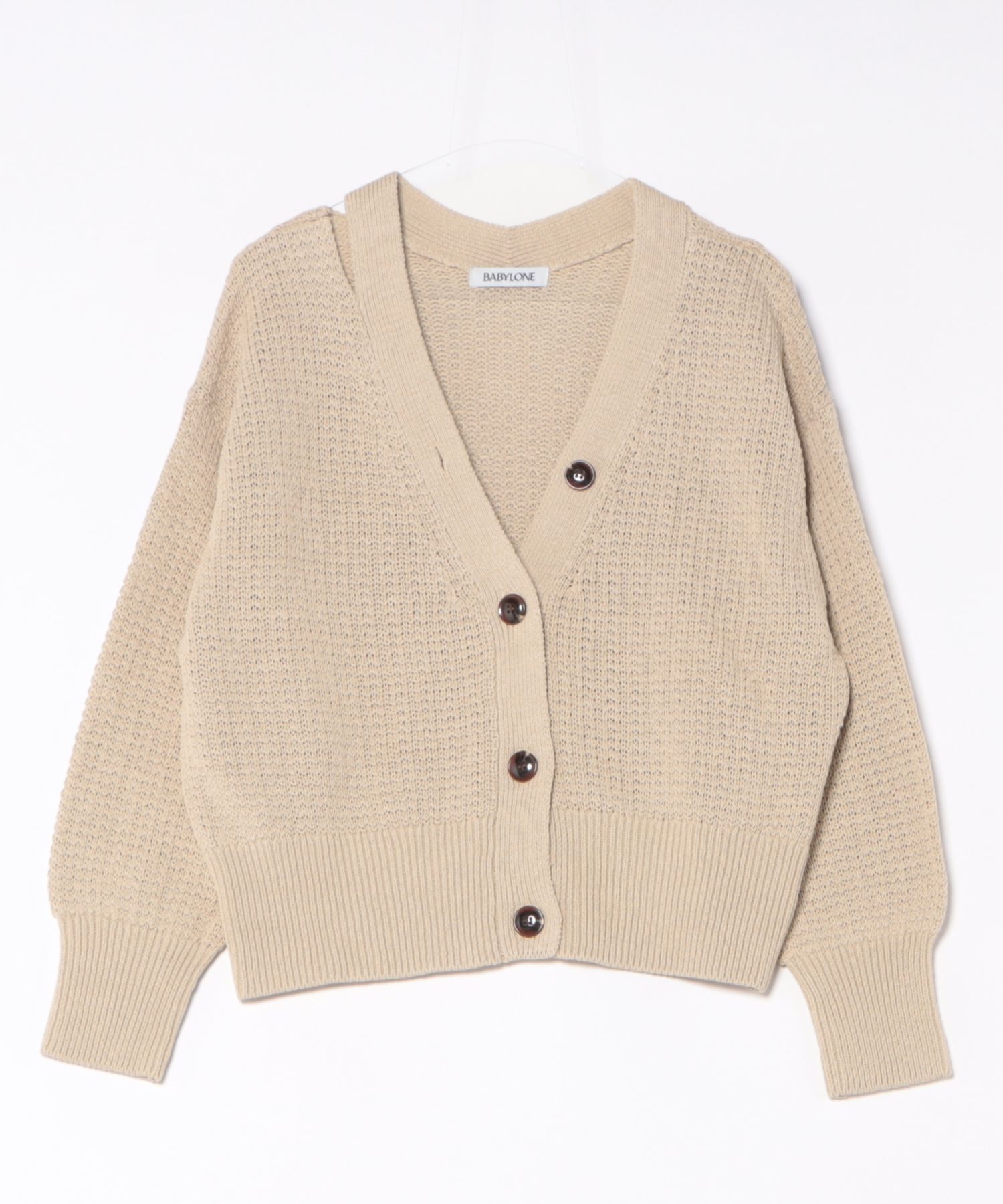 BABYLONE「編み柄ニットカーデ」|ニット・セーター|