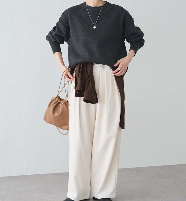  「スウェットライクダブルジャガードニット」|ニット・セーター|