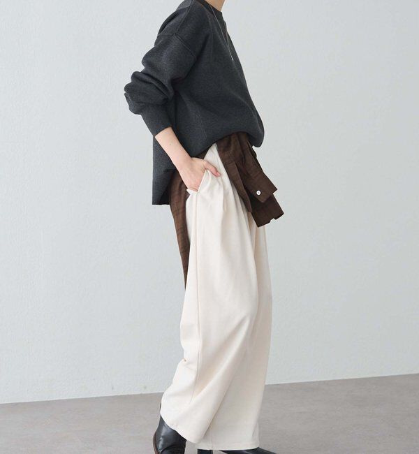  「スウェットライクダブルジャガードニット」|ニット・セーター|