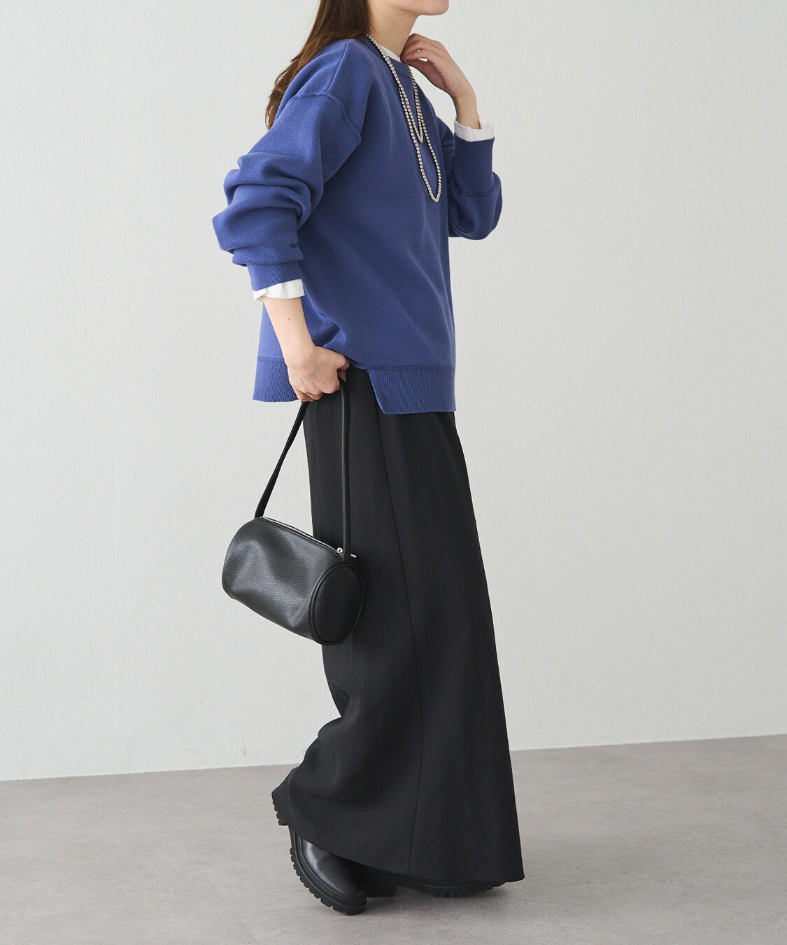  「スウェットライクダブルジャガードニット」|ニット・セーター|