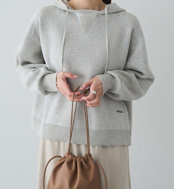  「スウェットライクダブルジャガードニットパーカー」|パーカー|