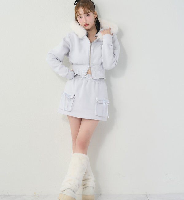  「【セットアップ可能】カットミニスカート」|スカート|