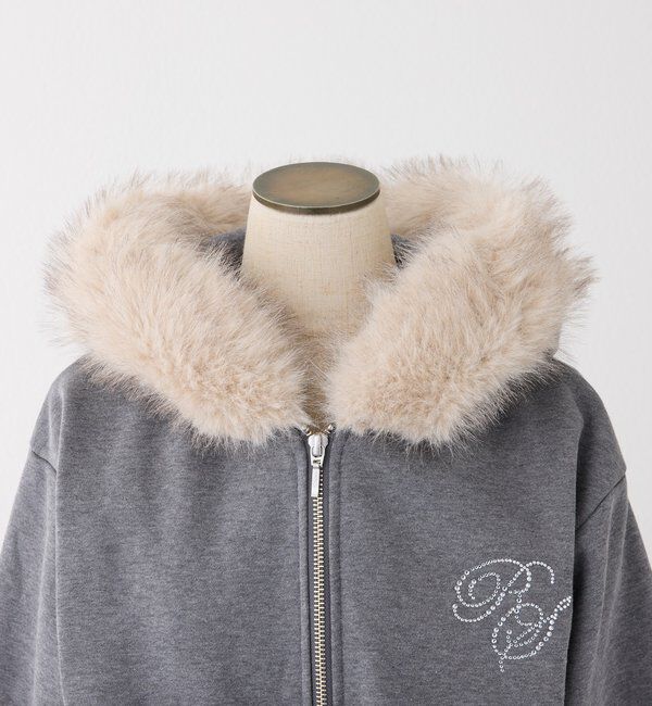  「【セットアップ可能】フェイクファーパーカー」|プルオーバー|