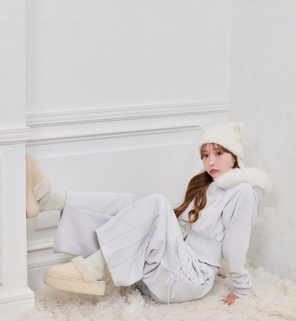  「【セットアップ可能】フェイクファーパーカー」|プルオーバー|