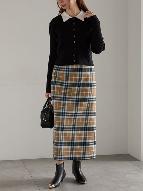 Te chichi「チェックナロースカート」|スカート|