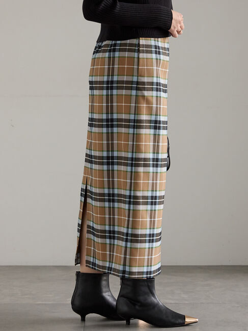 Te chichi「チェックナロースカート」|スカート|