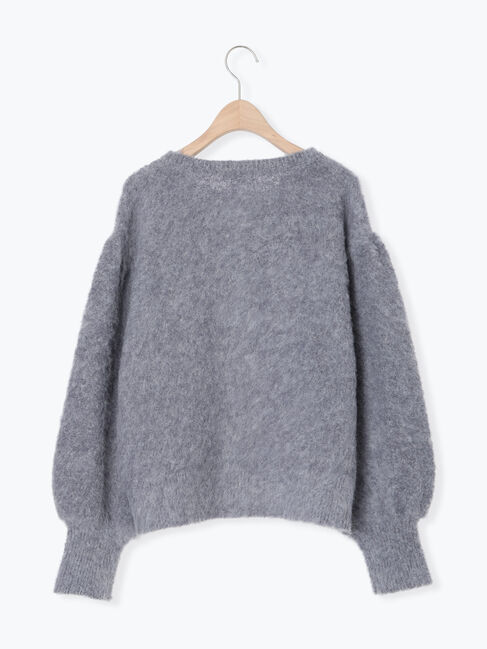 Samansa Mos2「リボン付きニットカーディガン」|カーディガン|