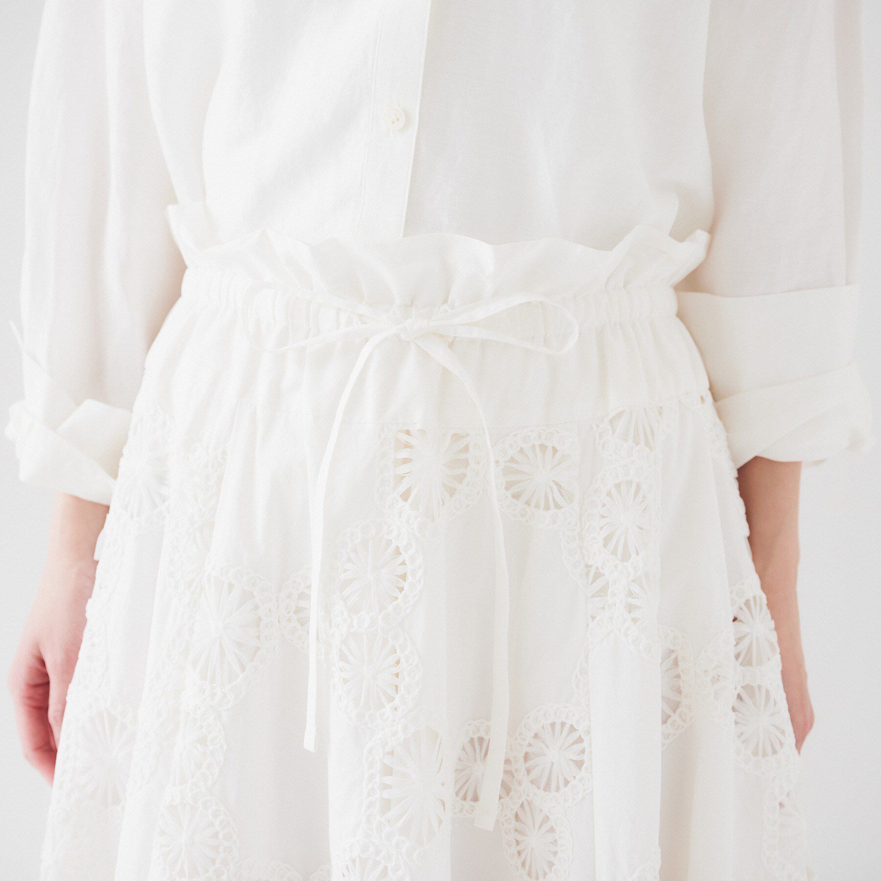 UNTITLED「【トレンド／刺繍レース】サークルモチーフ コットンスカート」|スカート|