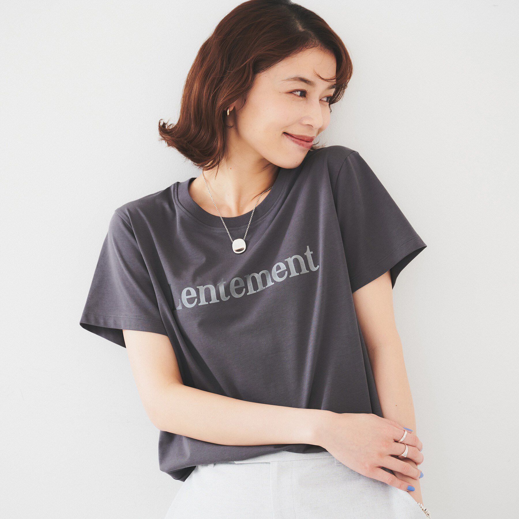 UNTITLED「【洗える/ロゴ】プリントジャージTシャツ」|Tシャツ・カットソー|