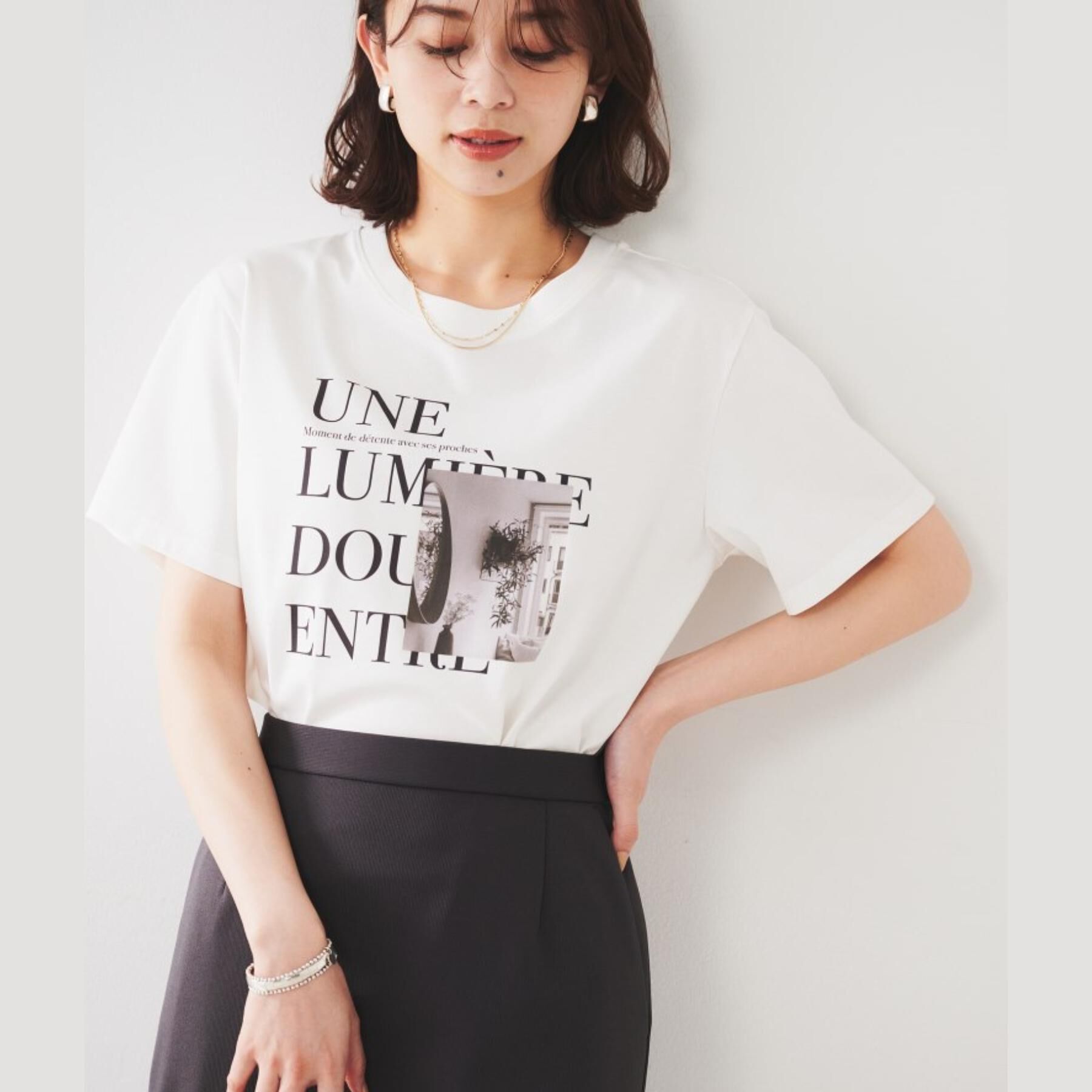 UNTITLED「【ロゴT/プリントT】グラフィックTシャツ」|Tシャツ・カットソー|オフホワイト(103